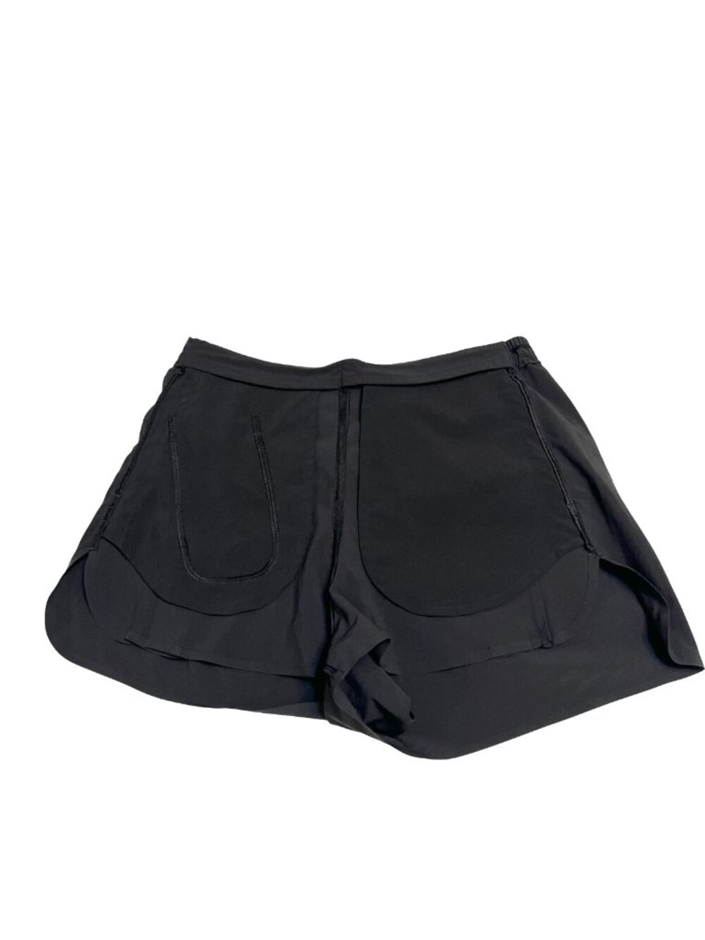 Lululemon Black Running Shorts Womens Size 4 Lined Athletic Zip Pocket EUC - Picture 3 of 8